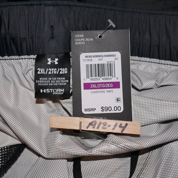Under Armour Stormproof Men's Cloudstrike Waterproof Pants Size 2XL Rain Golf - Picture 8 of 8